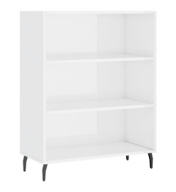 Armoire à étagères blanc brillant 69,5x32,5x90 cm