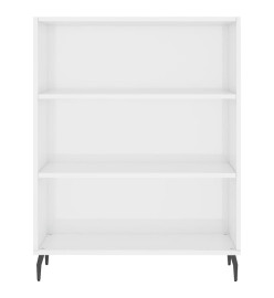 Armoire à étagères blanc brillant 69,5x32,5x90 cm