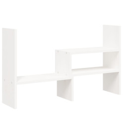 Support pour moniteur Blanc (39-72)x17x43 cm Bois de pin solide