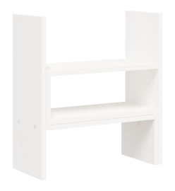 Support pour moniteur Blanc (39-72)x17x43 cm Bois de pin solide