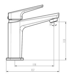 SCHÜTTE Mitigeur de lavabo RAVEN noir mat