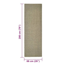 Tapis Sisal naturel 66x200 cm Taupe