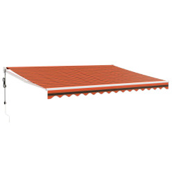 Auvent rétractable automatique orange et marron 4x3 m