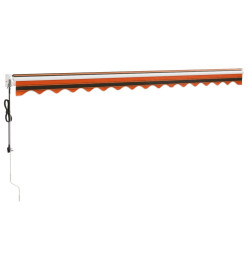 Auvent rétractable automatique orange et marron 4x3 m