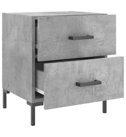 Tables de chevet 2pcs gris béton 40x35x47,5cm bois d’ingénierie