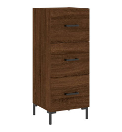 Buffet haut Chêne marron 34,5x34x180 cm Bois d'ingénierie