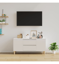 Meuble TV Blanc brillant 102x44,5x50 cm Bois d'ingénierie