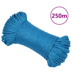 Corde de travail Bleu 3 mm 250 m Polypropylène