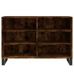 Buffet chêne fumé 103,5x35x70 cm bois d'ingénierie