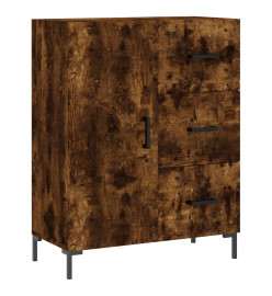 Buffet chêne fumé 69,5x34x90 cm bois d'ingénierie