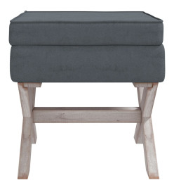 Tabouret de rangement Gris foncé 45x45x49 cm Velours