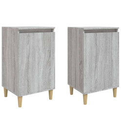 Tables de chevet 2 pcs sonoma gris 40x35x70cm bois d'ingénierie