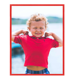 Collage de cadres photo 3 pcs au mur table Rouge 50x60 cm MDF