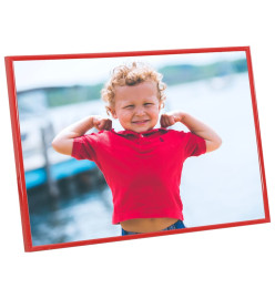 Collage de cadres photo 3 pcs au mur table Rouge 50x60 cm MDF
