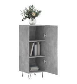 Buffet Gris béton 34,5x34x90 cm Bois d'ingénierie