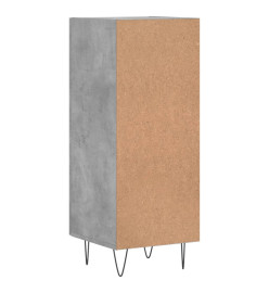 Buffet Gris béton 34,5x34x90 cm Bois d'ingénierie