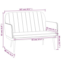 Banc Rouge bordeaux 107x80x81 cm Similicuir