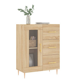 Buffet chêne sonoma 69,5x34x90 cm bois d'ingénierie