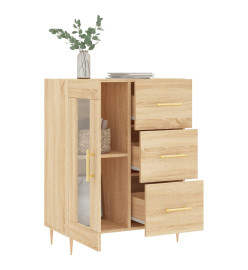 Buffet chêne sonoma 69,5x34x90 cm bois d'ingénierie