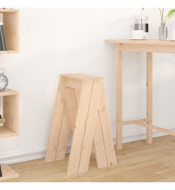 Tabourets lot de 2 40x40x75 cm bois massif de pin