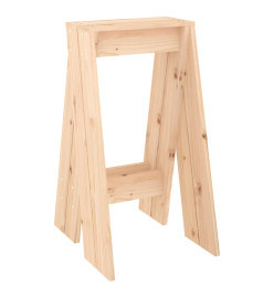 Tabourets lot de 2 40x40x75 cm bois massif de pin