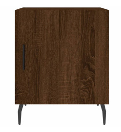 Table de chevet chêne marron 40x40x50 cm bois d’ingénierie