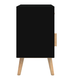 Table de chevet noir 40x30x55 cm bois d’ingénierie