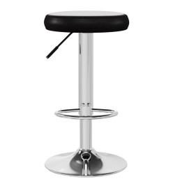 Tabourets de bar lot de 2 noir similicuir