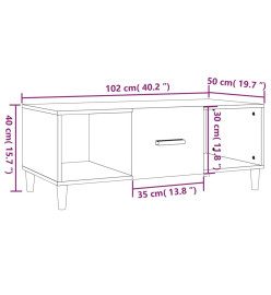 Table basse noir 102x50x40 cm bois d'ingénierie