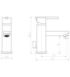 SCHÜTTE Mitigeur de lavabo FROG chrome