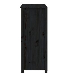 Buffet Noir 83x41,5x100 cm Bois massif de pin