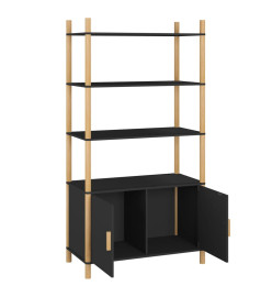 Buffet haut Noir 80x40x153 cm Bois d'ingénierie