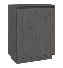 Armoire à chaussures Gris 60x35x80 cm Bois de pin massif