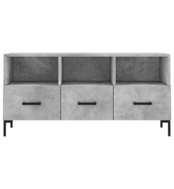 Meuble TV gris béton 102x36x50 cm bois d'ingénierie