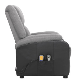 Fauteuil de massage inclinable Gris clair Tissu