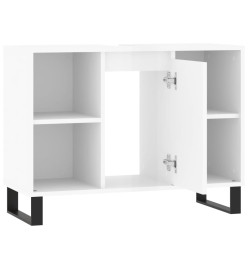 Armoire de salle de bain blanc brillant 80x33x60 cm