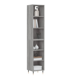 Buffet haut Sonoma gris 34,5x32,5x180 cm Bois d'ingénierie