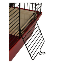 FLAMINGO Cage pour hamsters Enzo 2 41,5x28,5x38 cm Bordeaux