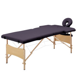 Table de massage pliable 2 zones Bois Violet