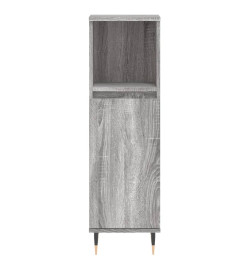 Armoire salle de bain sonoma gris 30x30x100 cm