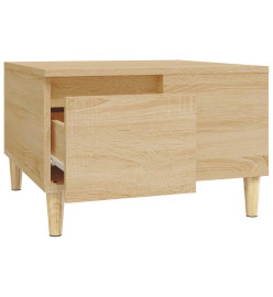 Table basse chêne sonoma 55x55x36,5 cm bois d'ingénierie