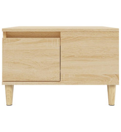 Table basse chêne sonoma 55x55x36,5 cm bois d'ingénierie