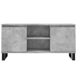 Meuble TV gris béton 104x35x50 cm bois d'ingénierie