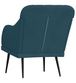 Fauteuil Bleu 63x76x80 cm Velours