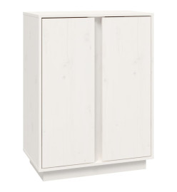 Buffet Blanc 60x35x80 cm Bois massif de pin