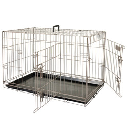 FLAMINGO Cage pour animaux Ebo Marron métallisé 109x70x77 cm 517580