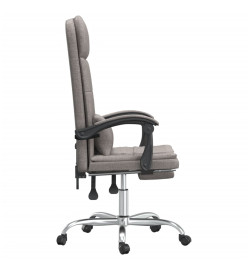 Fauteuil de massage inclinable de bureau Taupe Tissu