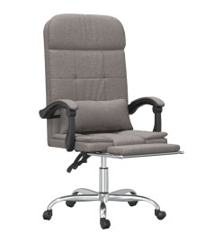 Fauteuil de massage inclinable de bureau Taupe Tissu