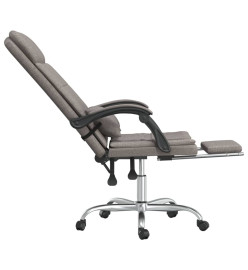 Fauteuil de massage inclinable de bureau Taupe Tissu