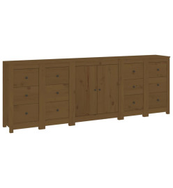 Buffet Marron miel 230x35x80 cm Bois massif de pin